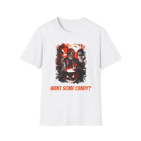 Want Some Candy? Halloween horror Unisex Softstyle T-Shirt