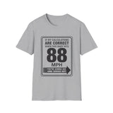 88 MPH Back to the Future Speed Limit Sign Unisex Softstyle T-Shirt