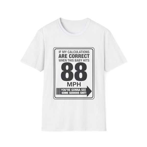 88 MPH Back to the Future Speed Limit Sign Unisex Softstyle T-Shirt