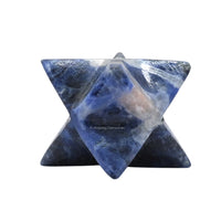 Sodalite Merkaba Crystal - 0.75 Inches Metaphysical Merkaba Star for Meditation - Energetic Tetrahedron Crystal and Healing Stones for Spiritual Growth and Healing (15-20mm)