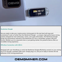 New NerdMiner V2 Dongle USB 70-75KH 1W T-Display S3 Bitcoin Solo Lottery Miner Win 6.25 BTC with Low Power Consumption - WiFi Connection, and USB-A Power (USB-73KH/s)