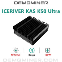 ICERIVER KS0 Ultra 400Gh Ultra 100w KAS Miner Kaspa Crypto Asic Miner Machine Quiet with Original PSU and US Cord Ship by