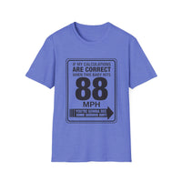 88 MPH Back to the Future Speed Limit Sign Unisex Softstyle T-Shirt