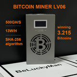 Generic Bitcoin Miner Lucky Miner LV06 BTC Lottery Machine 500GH/S BM1366 WiFi SHA-256 Asic Chip Algorithm BTC BCH BSV DGB