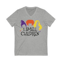 Hocus Pocus "I Smell Children" Unisex Jersey Short Sleeve V-Neck Tee