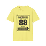 88 MPH Back to the Future Speed Limit Sign Unisex Softstyle T-Shirt