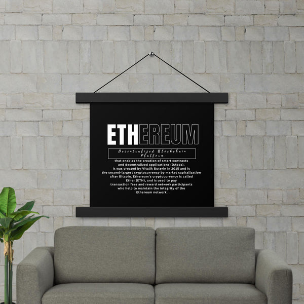 Ethereum DEFI Definition Poster with hangers