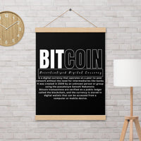 Bitcoin Modern Poster with hangers