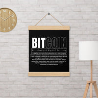 Bitcoin Modern Poster with hangers