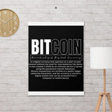 Bitcoin Modern Poster with hangers