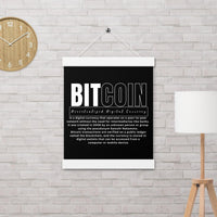 Bitcoin Modern Poster with hangers