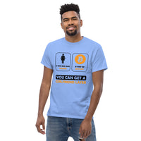 Bitcoin: You can get a girlfriend later Men's classic tee