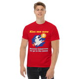 Kiss Me Now Because Tomorrow We Go to the Moon Bitcoin Men's classic tee