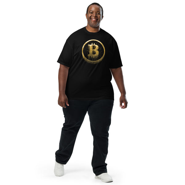 Gold Dripping Bitcoin Men’s garment-dyed heavyweight t-shirt