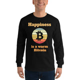 Happiness is a Warm Bitcoin Men’s Long Sleeve Shirt