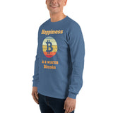 Happiness is a Warm Bitcoin Men’s Long Sleeve Shirt