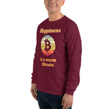 Happiness is a Warm Bitcoin Men’s Long Sleeve Shirt