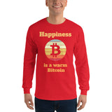 Happiness is a Warm Bitcoin Men’s Long Sleeve Shirt