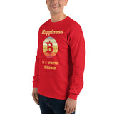 Happiness is a Warm Bitcoin Men’s Long Sleeve Shirt