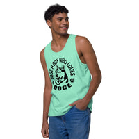 Just a Boy Who Loves Doge Men’s premium tank top Dogecoin