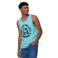 Just a Boy Who Loves Doge Men’s premium tank top Dogecoin