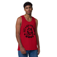 Just a Boy Who Loves Doge Men’s premium tank top Dogecoin