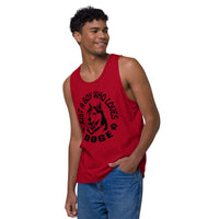 Just a Boy Who Loves Doge Men’s premium tank top Dogecoin