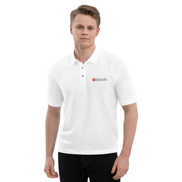 Bitcoin Logo Men's Premium Polo