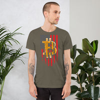 Bitcoin Distressed USA Flag Unisex t-shirt