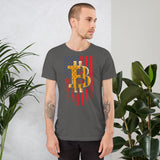 Bitcoin Distressed USA Flag Unisex t-shirt