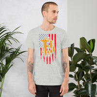 Bitcoin Distressed USA Flag Unisex t-shirt