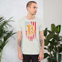 Bitcoin Distressed USA Flag Unisex t-shirt