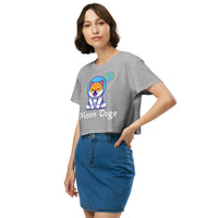 Moon Doge Dogecoin Shiba Inu Women’s crop top