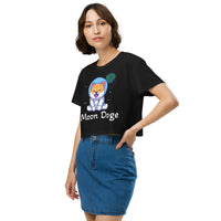 Moon Doge Dogecoin Shiba Inu Women’s crop top