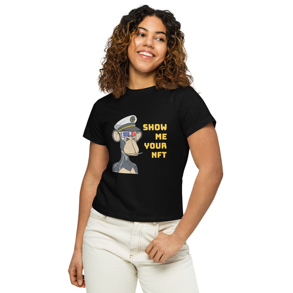 Show me your NFT Bored Ape Women’s high-waisted t-shirt