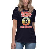 My Husband Tried to Sell my Crypto, I sure miss him Funny Women's Relaxed T-Shirt