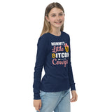 Mommy's Little Bitcoin Cowgirl Youth long sleeve tee