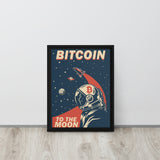 Bitcoin To the Moon! Framed 12x16 canvas