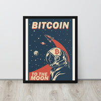 Bitcoin To the Moon! Framed 12x16 canvas