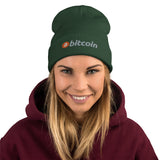 Bitcoin Logo Embroidered Beanie Hat