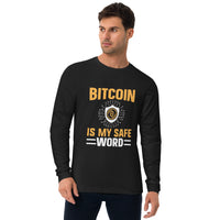 Bitcoin is my Safe Word Men's Long Sleeve Fitted Crew Shirt