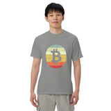 Vintage Bitcoin Sunset  Logo Men’s garment-dyed heavyweight t-shirt