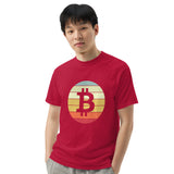 Vintage Bitcoin Sunset  Logo Men’s garment-dyed heavyweight t-shirt