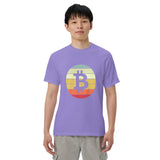 Vintage Bitcoin Sunset  Logo Men’s garment-dyed heavyweight t-shirt