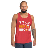 I Love Beers and Bitcoin Unisex Tank Top