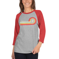 Bitcoin Retro 3/4 sleeve unisex raglan shirt