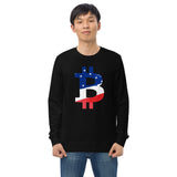 Bitcoin American Flag patriotic Unisex organic sweatshirt