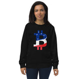 Bitcoin American Flag patriotic Unisex organic sweatshirt