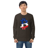 Bitcoin American Flag patriotic Unisex organic sweatshirt