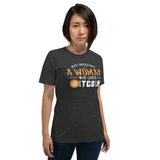 Never Underestimate a Woman who loves Bitcoin Women's t-shirt